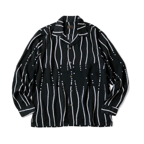 21 KAPITAL 진주 프린트 웨이브 셔츠 재킷