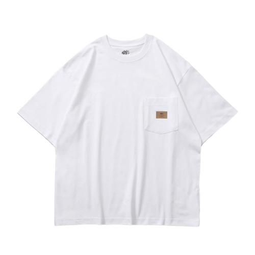 MLO MAD  가죽 포켓 단색 반팔 티셔츠(3color)