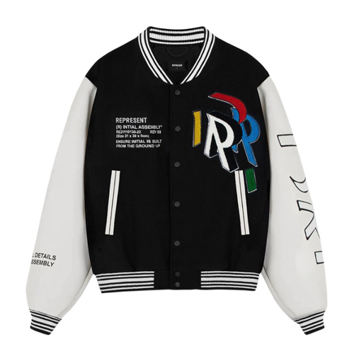 MSZ R로고 모직 야구 재킷(2color)