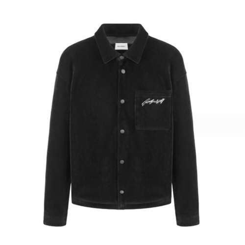MVN ASK 블랙 벨벳 셔츠 재킷