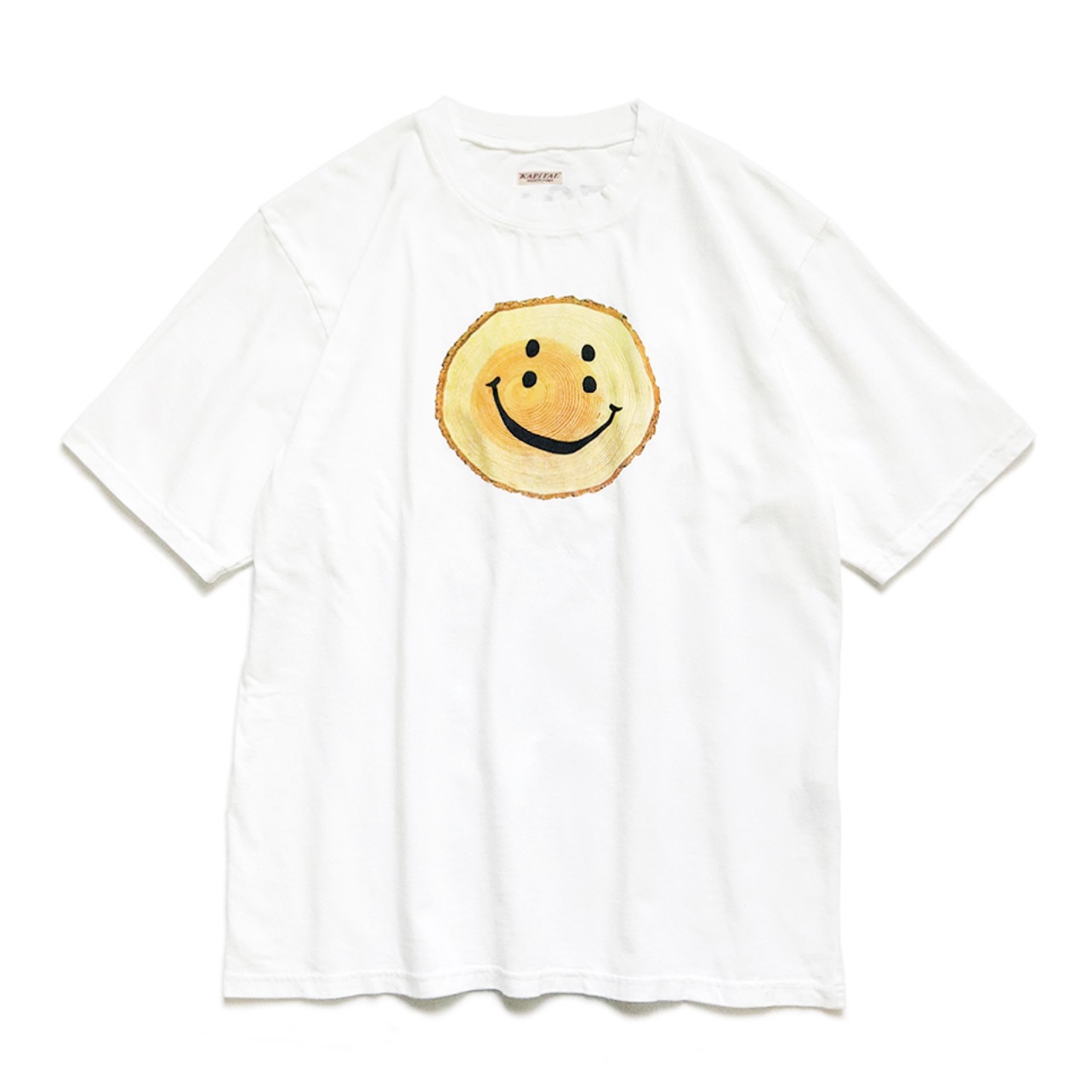 MZU KAPITAL 히라타 카즈히로 일본식 캐주얼 스마일 반팔 티셔츠(2color)