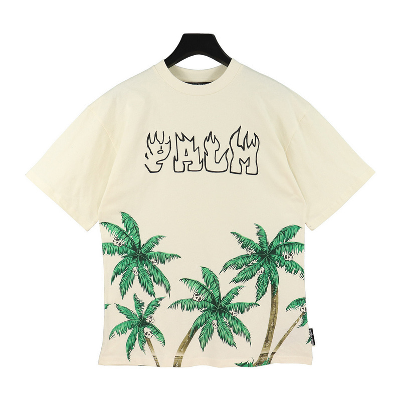 MPP PA 야자수 코코넛 프린트 라운드 반팔 티셔츠 (2color)